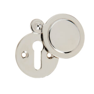 Frelan Hardware Standard Profile Round Covered Escutcheon, Polished Nickel