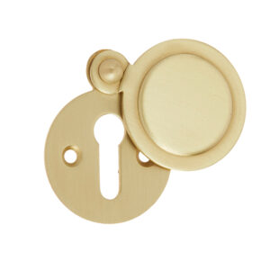 Frelan Hardware Standard Profile Round Covered Escutcheon, Satin Brass