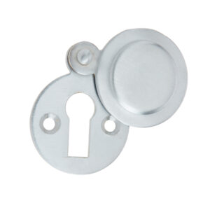 Frelan Hardware Standard Profile Round Covered Escutcheon, Satin Chrome