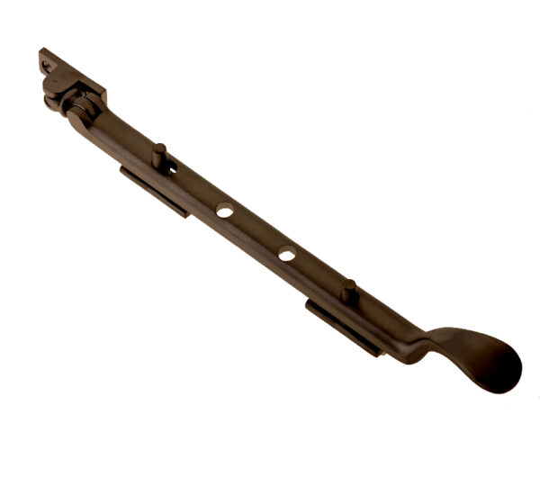 Frelan Hardware Heavy Casement Spoon End Window Stay (10"), Dark Bronze