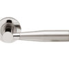 Frelan Hardware Alexander Door Handles On Round Rose, Dual Finish Polished Chrome & Satin Nickel (Sold In Pairs)