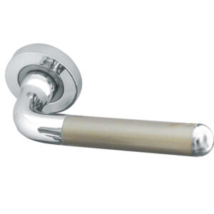 Velino door handles offer a perfect blend of sleek design and durability, enhancing both functionality and style in any room., Dual Finish Polished Chrome & Satin Nickel (Sold In Pairs)