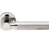 Frelan Hardware Charlotte Door Handles On Round Rose, Dual Finish Polished Chrome & Satin Nickel (Sold In Pairs)