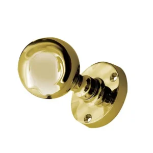 Ball Shape Mortice Door Knob Polished Brass