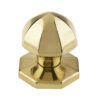 Frelan Hardware Octagonal Centre Door Knob (60Mm Diameter), Polished Brass