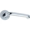 Thame Door Handle On Rose Polished Chrome