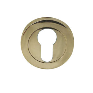 Frelan Hardware Euro Profile Escutcheon, Pvd Stainless Brass