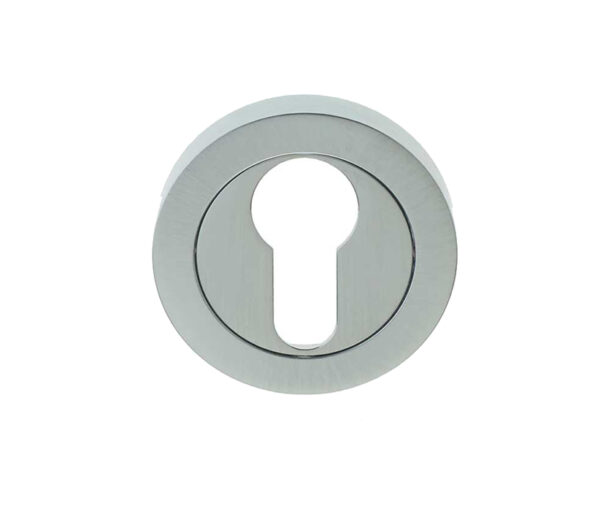 Frelan Hardware Euro Profile Escutcheon, Satin Chrome