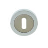 Frelan Hardware Standard Profile Escutcheon, Dual Finish Polished Chrome & Satin Nickel