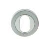 Frelan Hardware Oval Profile Escutcheon, Dual Finish Polished Chrome & Satin Chrome