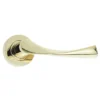 Twirl Door Handle On Rose Pvd Brass