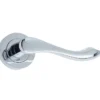 Gamma Door Handle On Rose Polished Chrome