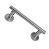 Straight Pull Handle On Rose (174mm OR 250mm c/c), Satin Chrome