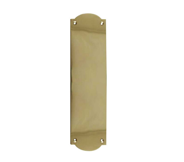 Frelan Hardware Flat Shaped Fingerplate (305Mm X 75Mm), Polished Brass