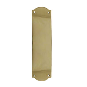 Frelan Hardware Raised Shaped Fingerplate (305Mm X 75Mm), Polished Brass