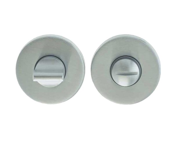 Round Bathroom Turn & Release (50mm x 7mm), Satin Chrome