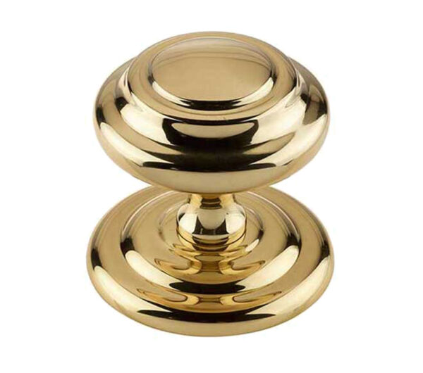 Frelan Hardware Sloane Centre Door Knob (102Mm Diameter), Polished Brass