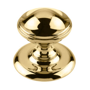 Frelan Hardware Centre Door Knob (66Mm Diameter), Polished Brass