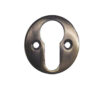 Frelan Hardware Euro Profile Escutcheon (40Mm Diameter), Antique Brass