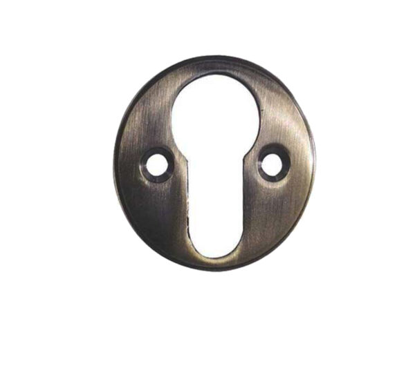 Frelan Hardware Euro Profile Escutcheon (40Mm Diameter), Antique Brass