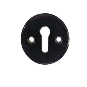 Frelan Hardware Standard Profile Escutcheon (40Mm Diameter), Polished Black Nickel