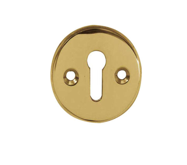 Frelan Hardware Standard Profile Escutcheon (40Mm Diameter), Polished Brass