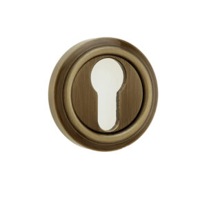 Frelan Hardware Parisian Euro Profile Escutcheon, Antique Bronze