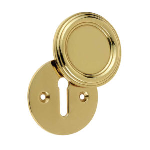 Frelan Hardware Parisian Covered Standard Profile Escutcheon, Polished Brass