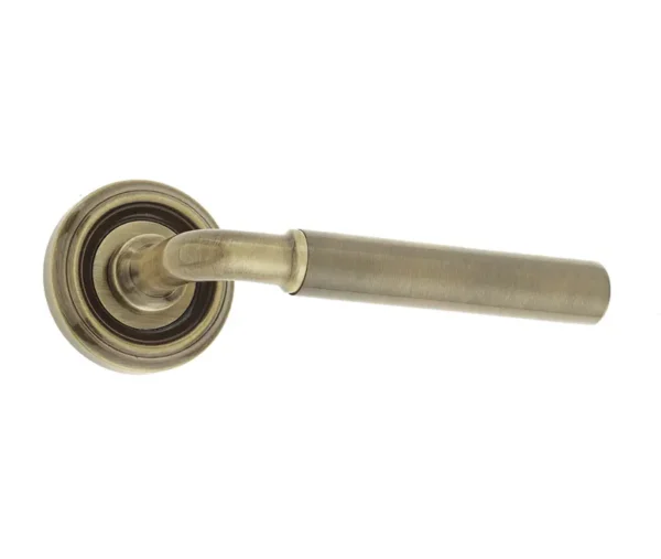 Elise Door Handle On Rose Antique Bronze