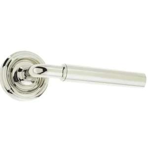 Elise Door Handle On Rose Polished Nickel