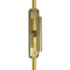 Frelan Hardware Locking Espagnolette Bolt With Cylinder Handle, Polished Brass