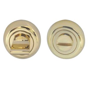 Bevelled Bathroom Turn & Release (48mm x 10mm), Polished Brass