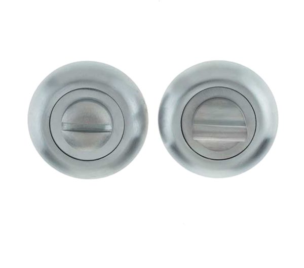 Bevelled Bathroom Turn & Release (48mm x 10mm), Satin Chrome