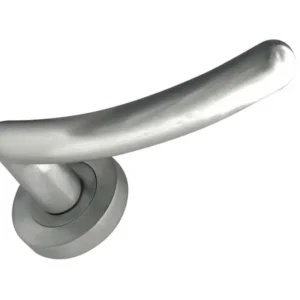 Mailand Door Handle On Rose Satin Chrome