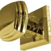 Piazza Mortice Door Knob Polished Brass On Square Rose