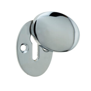 Frelan Hardware Standard Profile Oval Covered Escutcheon, Polished Chrome