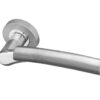 Arkus Door Handle On Rose Polished Chrome/Satin Chrome