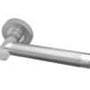 Octavia Door Handle On Rose Polished Chrome/Satin Chrome