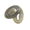 Frelan Hardware Standard Profile Covered Escutcheon (56Mm X 32Mm), Antique Brass