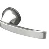 Paja Artica Door Handles On Round Rose, Polished Chrome (sold in pairs)