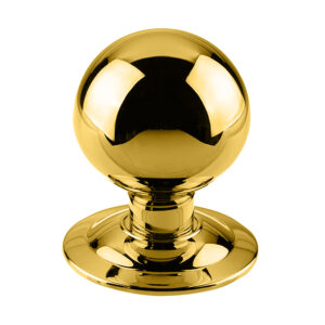 Frelan Hardware Centre Door Knob (75Mm Diameter), Polished Brass