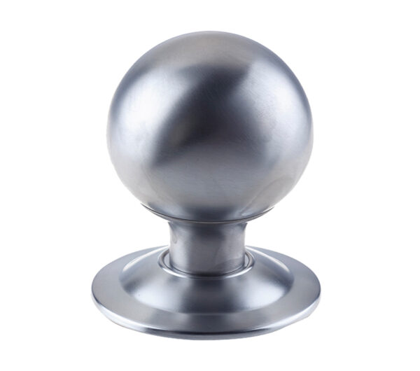 Frelan Hardware Centre Door Knob (75Mm Diameter), Satin Chrome