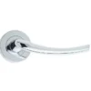 Opal Door Handle On Rose Polished Chrome