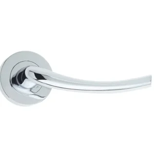 Opal Door Handle On Rose Polished Chrome