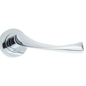 Comet Door Handle On Rose Polished Chrome