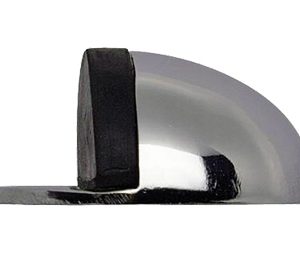 Shielded Door Stops, Polished Chrome, Satin Chrome, Satin Nickel Or Polished Brass