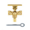 Frelan Hardware Lockable Brighton Sash Window Fastener, Polished Brass