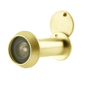 200 Degree Door Viewer With Intumescent Strip, Satin Brass