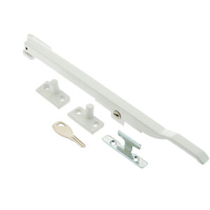 Frelan Hardware Lockable Casement Window Stay (10"), White