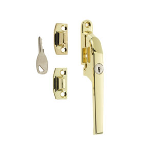 Frelan Hardware Lockable Window Fastener (124Mm), Polished Brass